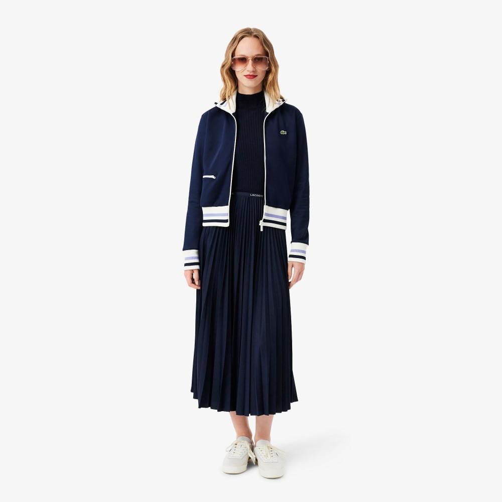 Lacoste Женская длинная плиссированная полиэстеровая длинная юбка JF1402-55N166