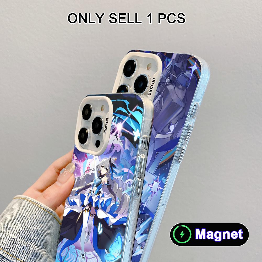 HSR Bronya White Translucent MagSafe Mobile Phone Case for iPhone 17 16 15 14 13 12 11 X XR XS Air Pro Max Plus Cover