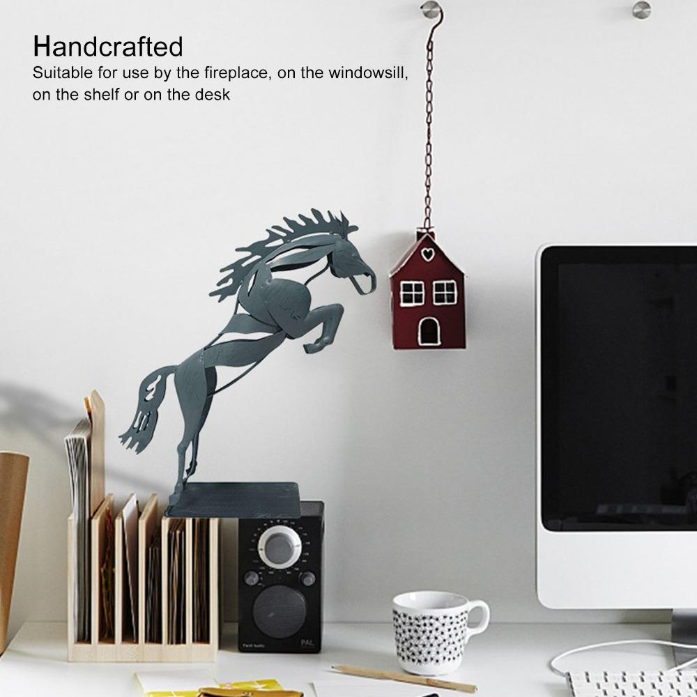 Abstract Running Horse Statue 3D Horse Figurine Decor Desktop Horse Ornament Office Display