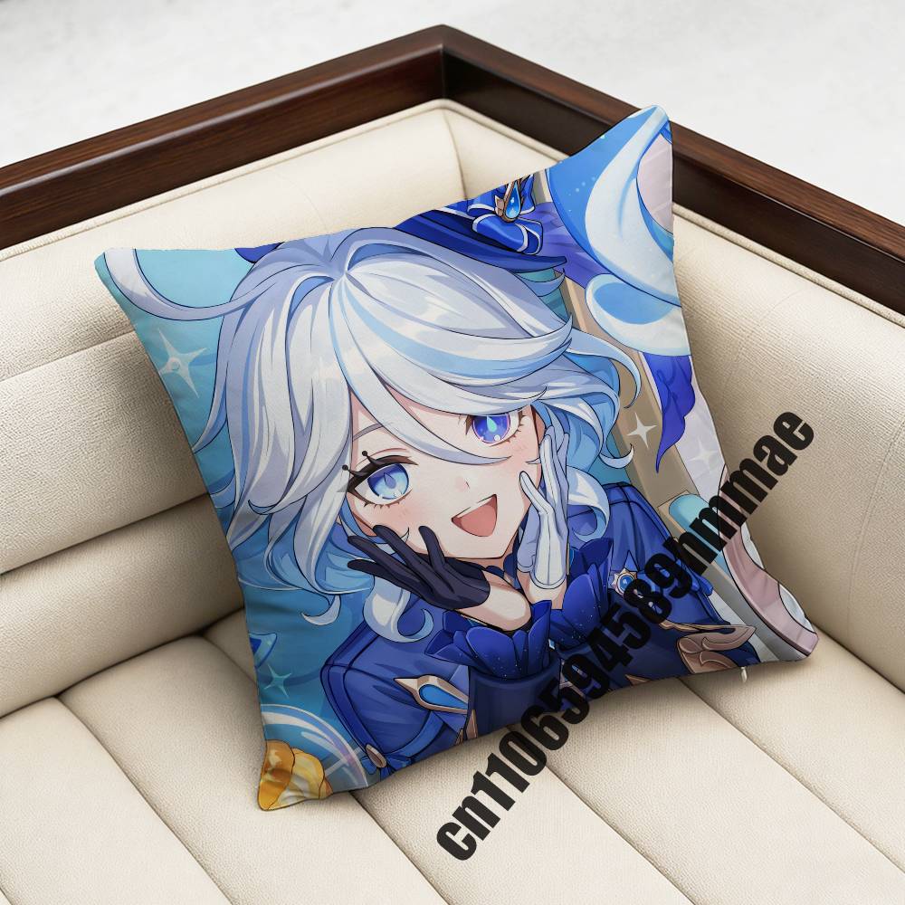 Подушка-наволочка Genshin Impact Furina 45x45см 35x35см Квадратная Наволочка для подушки