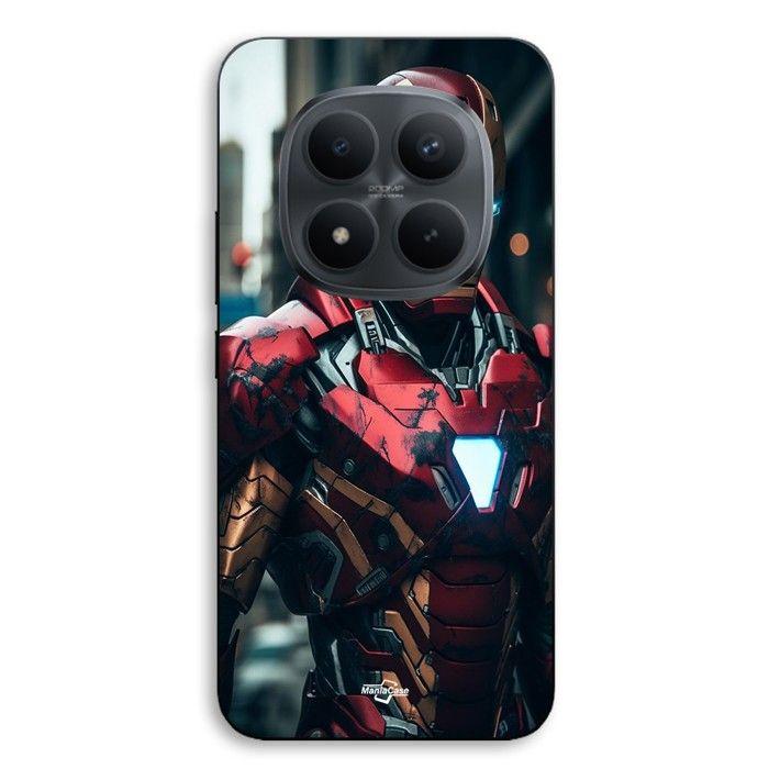Coque de téléphone - MANIACASE - Xiaomi Redmi Note 15 Pro 5g - silicone TPU - noir - motif Iron Man Combat
