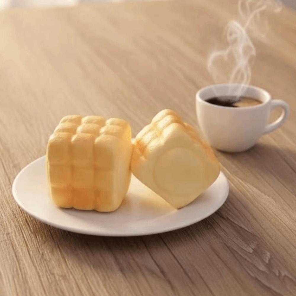 Release Hand 9-Grid Bread Squishy Toy Sensory Slow Rebound Vent Toy for Adult