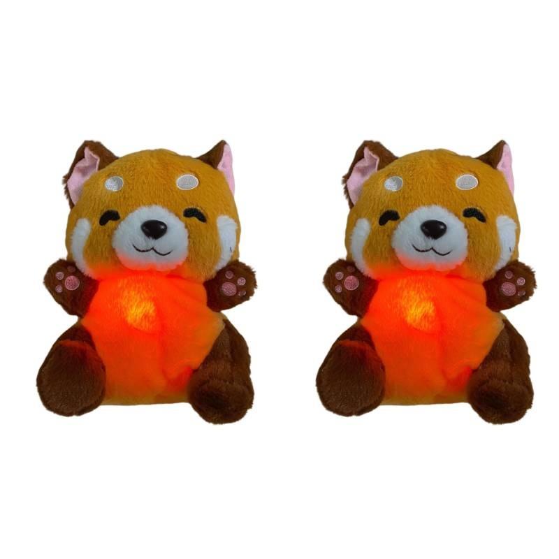 Animal Cute Raccoons Plush Doll With Emit Light And Sound Design For Gift Kids