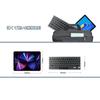Беспроводная Bluetooth-клавиатура с 3 режимами, подключение 2,4 ГГц и BT, подключается к 3 устройствам, компактная, перезаряжаемая, тонкая, для планшетов, ноутбуков и