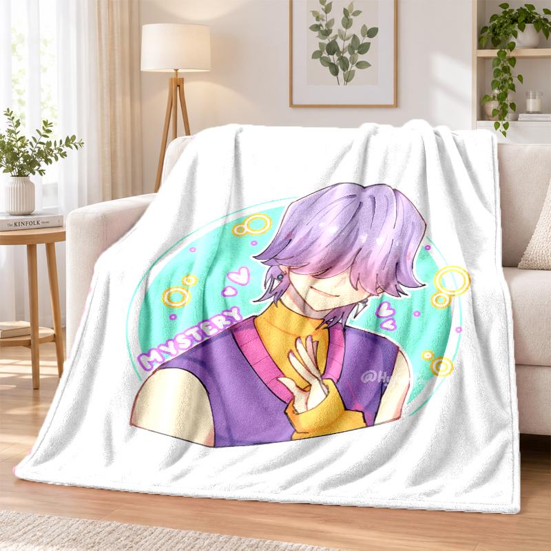 Kpop Demon Hunters Flannel Throw Blanket Soft Warm Cozy For Sofa Bed Indoor Home Bedroom Use