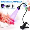 Gooseneck Nail Enhancement Lamp Nail Lamp With Clip USB Nail Enhancement Light Nail Polish Uv Curing Violet Light Quick Drying