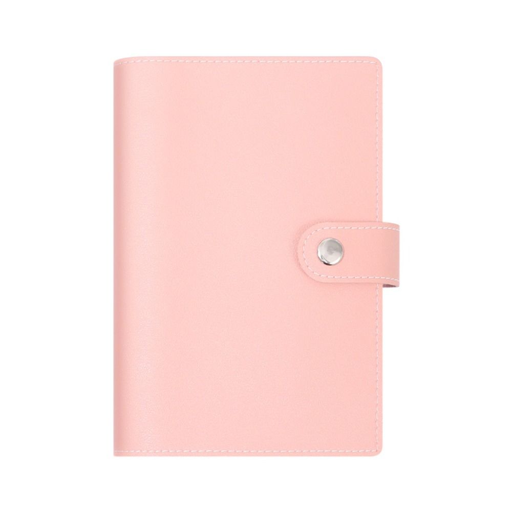 Macaron Money Organizer PU Leather Loose-leaf Notebook Durable Cash Saving Planner Planner