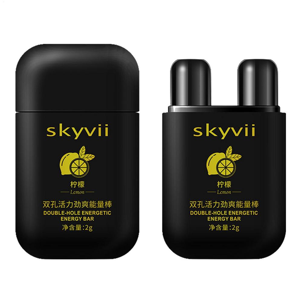 Мята/лимон Энергетическая палочка с двумя отверстиями Энергетический батончик Ароматерапевтический назальный ингалятор Энергетическая паровая палочка Ароматерапевтическая палочка
