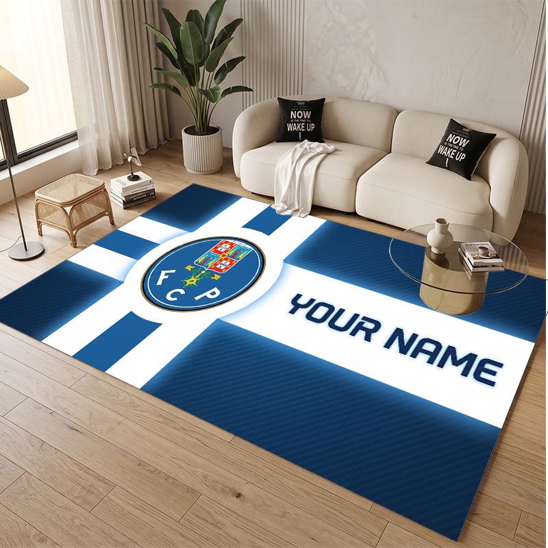 Personalized Crystal Velvet Carpet FC Porto Pattern Non Slip Floor Rug