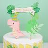 Милый мультяшный динозавр лист торт украшение детский динозавр торт украшение баннер набор подарок на день детей украшения для вечеринки