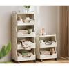 Dirty Clothes Basket Household Foldable Dirty Clothes Storage Basket Plastic Multi-layer Storage Basket Storage Basket Trolley