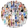 50 Cute Girls All Kinds Of Wear Stickers Casual Ins Wind Forest Wear Do Not Repeat Stickers