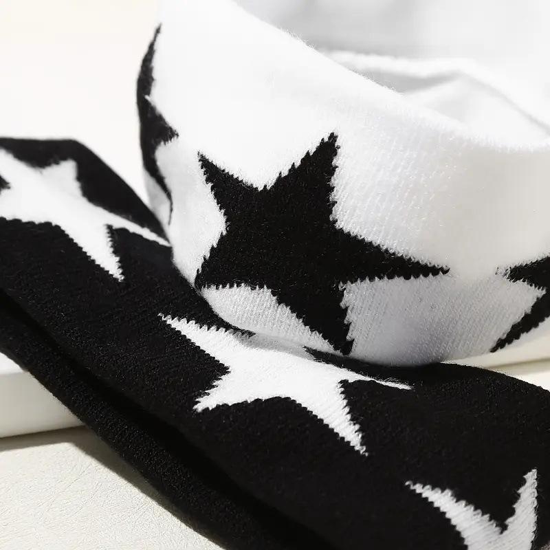 1pc Women's Headband with Star & Color-Blocking - Retro/ Horizontal Stripes & Star Motifs, Soft for Braids, Ponytails, Buns