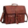 Vintage Leather Laptop Bag for Men Full Grain Large Leather Messenger Bag for Men with Rustic Look Best Leather Briefcase
