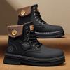 2024 новые мужские ботинки с высоким голенищем в британском стиле, ботинки Мартин, мужские повседневные модные ботинки, мужские рабочие ботинки-локомотивы, осень и зима