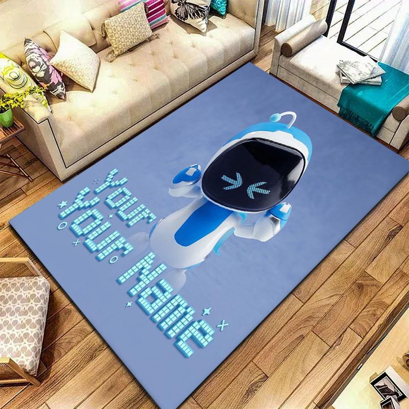 Ковер ASTRO BOT с индивидуальным именем для гостиной, спальни, дома, украшение дивана, детский игровой нескользящий коврик
