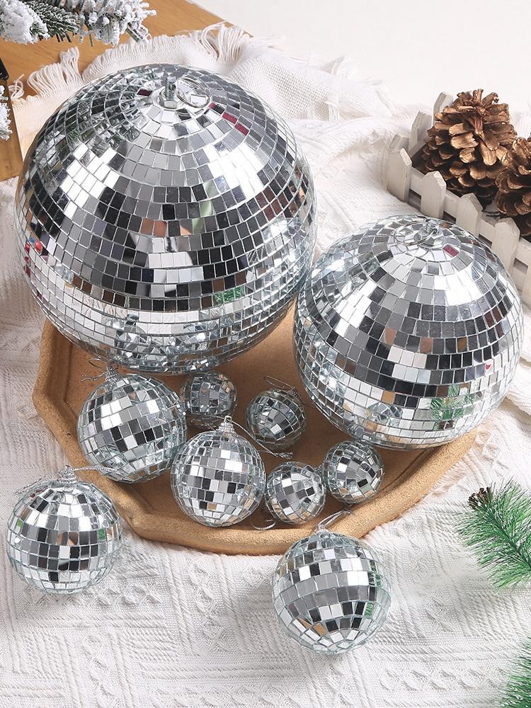 3-12CM Silver Christmas Ball Christmas Decoration Xmas Tree Pendent Ornaments Home Decor Navidad New Year 2026 Party Supplies