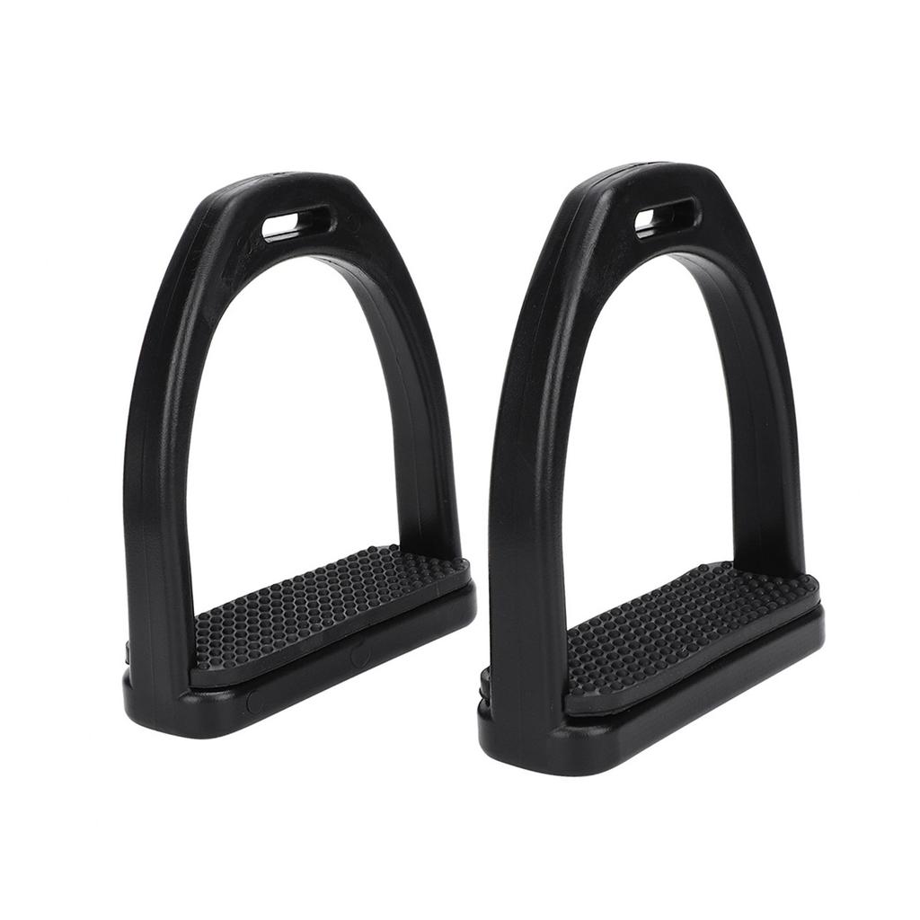 2 Pcs High Strength Plastics Stirrups with Black Non-slip Rubber Pad Horse Tool Accessories(large )