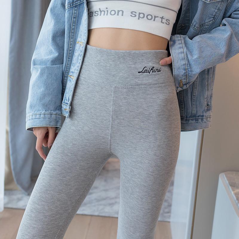 Extra-thick Lambskin Leggings for Women's Outerwear In Autumn and Winter, High-waisted and Warm Cotton Pants with Added Fleece and Thickening