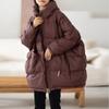 Women White Duck Down Jacket Hooded Autumn Winter Warm Oversize Puffer Coat Casual Loose Thick Parkas Female Outwear