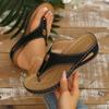 Fashion Solid Color Women Slippers Summer New Wedge Sandals Round Head Thick Bottom Slippers Hollow Outer Wear Women Shoes Slides Women
