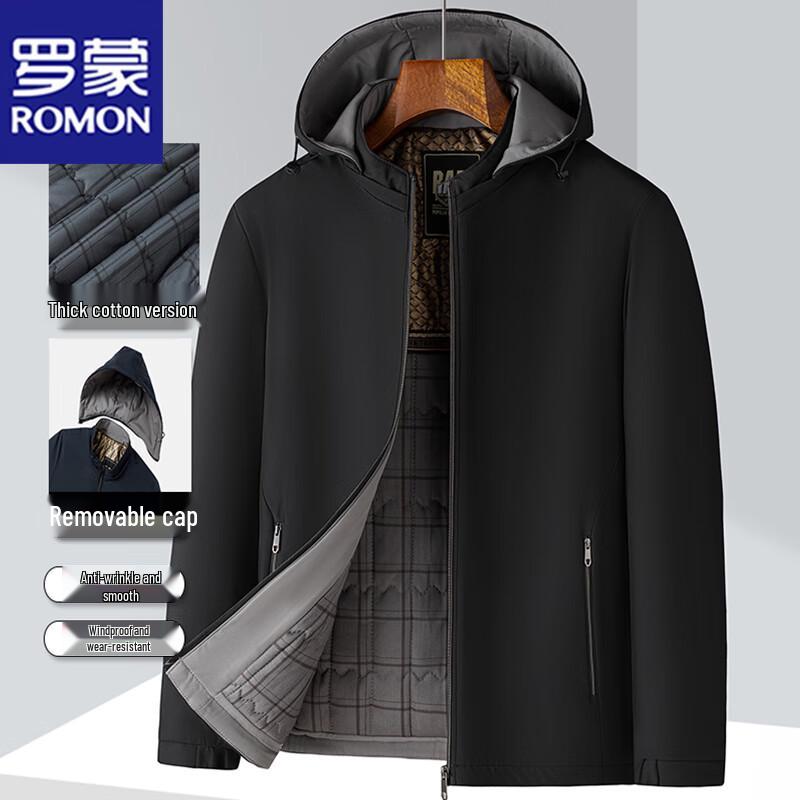 ROMON Men's Hooded Winter Padded Jacket