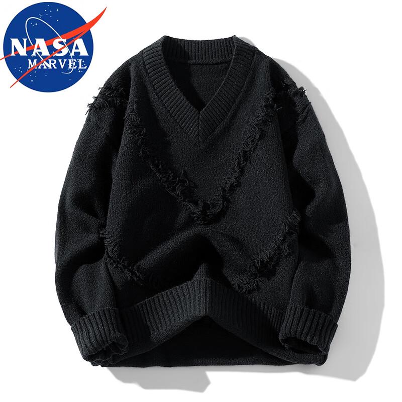 NASA MARVEL Men's V-Neck Knit Sweater