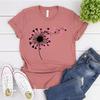 Dandelion Heart Shirt Valentine Tee Wildflower Dandelion TShirt Valentine Flower Shirts Cute Lovers Tshirt Gift for Valentines