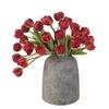 Realistic Artificial Tulip Branches Real Touch Fake Flowers Silk Tulip Flower  Outdoor Garden Decor