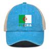 Algeria Flag Print Snapback Mesh Cap, Patriotic Sports Hat Slouchy Adjustable Buckle Sun Visor Leisure Adjustable Baseball Hat