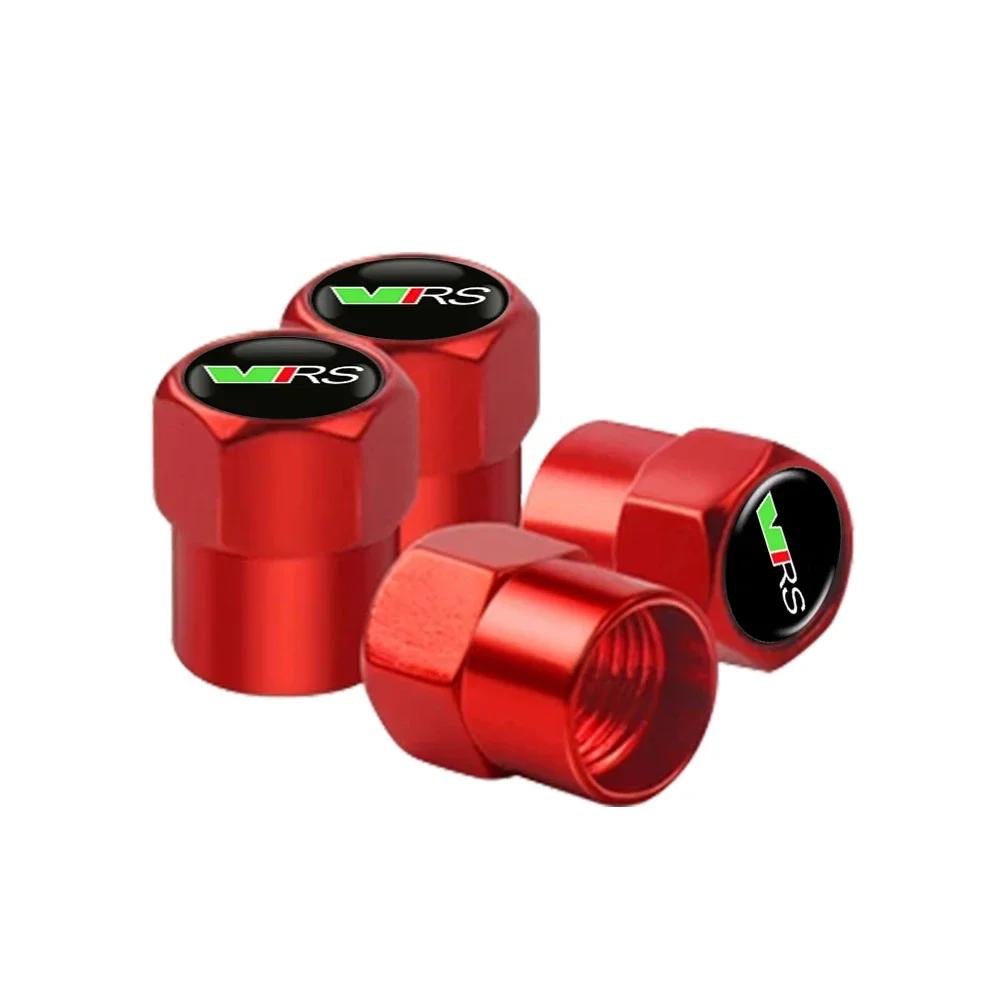 BYCP2 4pcs Car Tire Wheel Stem Air Valve Caps Covers For Skoda VRS Octavia A7 Fabia Rapid Yeti Kodiaq Superb Accessories