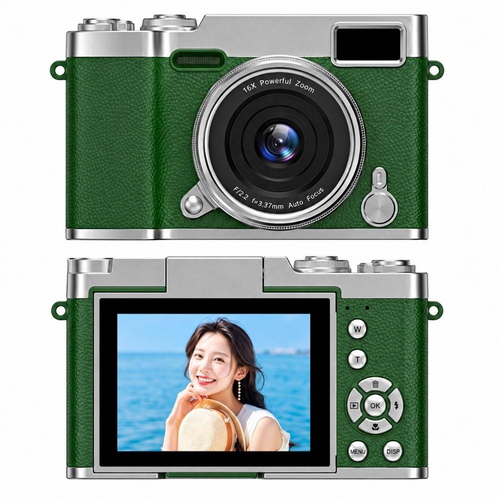16X Zoom CCD Digital Camera 2.4-inch Screen Retro Camera Portable Compact Digital Camera Student
