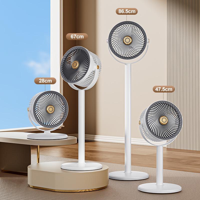 Retractable Electric Fan: Floor & Desktop Two-in-One for Home, Office, Dorm - High Wind Power