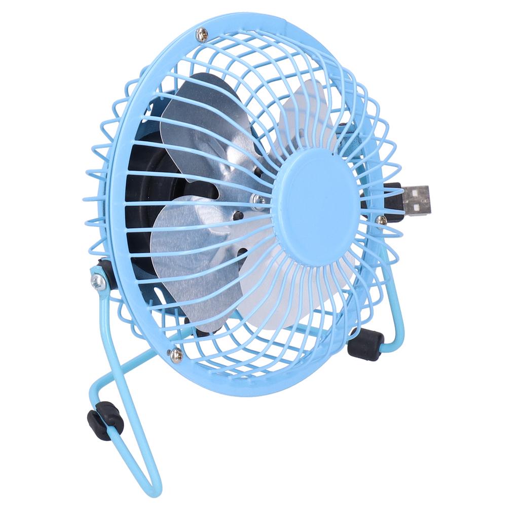 Fan USB Portable Silent Aluminum Blade Desk Desktop Iron Crafts Fans