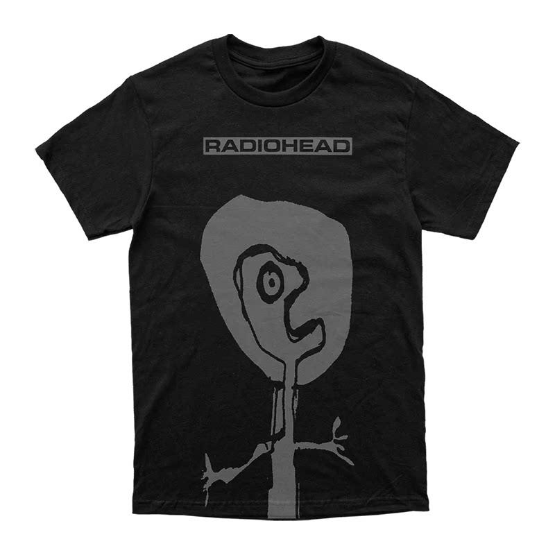 Classic Logo Radiohead Band Trendy Rock TShirt Cotton Graphic Tee Unisex Unisex Summer Streetwear