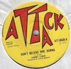 7-дюймовая пластинка JOHNNY LYNCH Dont Believe Him Donna Beyond T ATT8038 Attack 1972 UK Reggae Ska Dub Б/у