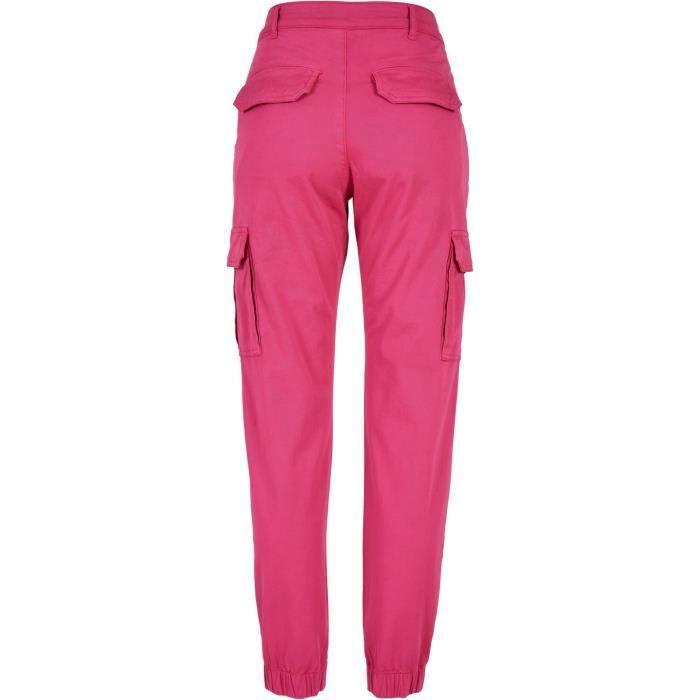 Pantalon en sergé de coton femme Urban Classics Utility - rose - 30