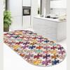 Коврик с овальным узором-пазлом, Кухонный коврик, Моющийся ковер, Кухонный ковер, Ковер для прихожей