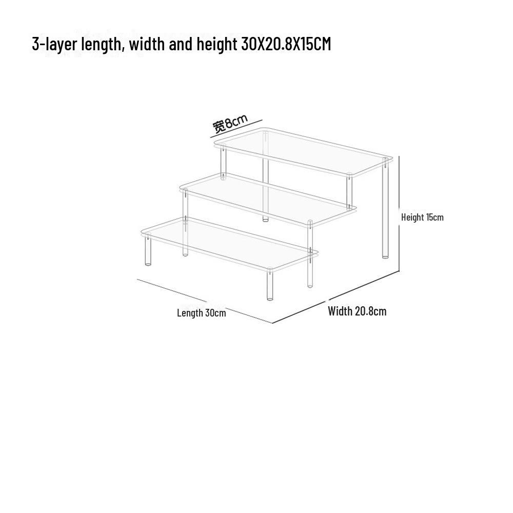 Акриловая многослойная ступенчатая стойка для коллекционных предметов Pop Mart Blind Box