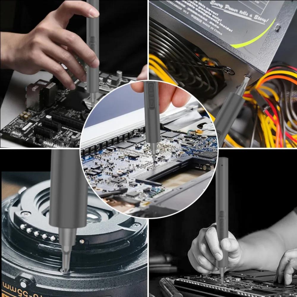 Набор прецизионных электрических отверток 28 в 1 с 24 магнитными битами, 2-ступенчатой регулировкой скорости, мини-электроинструмент, мини-дрель, электроинструменты