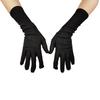 Muslim Arab Black Gloves for Women Sunproof Arm Cover Embroidery Long Arm Sleeves Full Finger Arabian Hijab Hand Gloves
