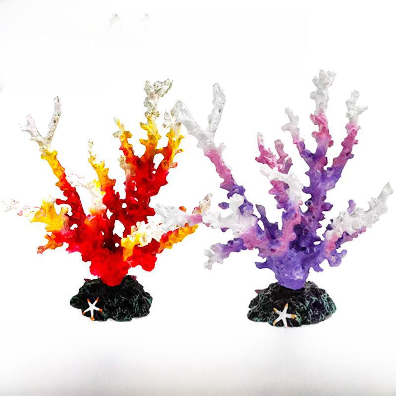 Colorful Resin Coral Aquarium Ornament for Sea Tank Landscaping