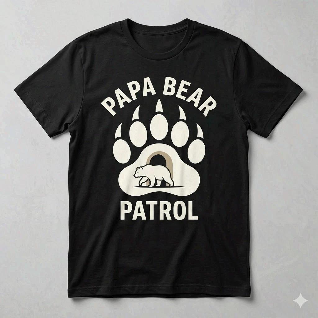 Papa Bear Patrol Shirt Funny Father's Day Gift For Protective Dad