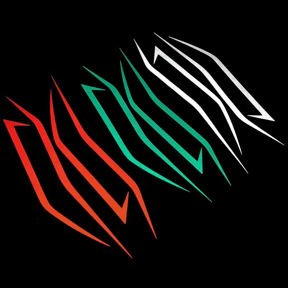 4PCS Motorcycle Fairing Sticker Decoration Reflective Cool Front Pull Headlight Decals for Kawasaki Ninja NINJA400 H2 H2SX