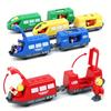 Wooden Train with Driver and Passenger, Compatible with Major Brand Tracks, Available In Multiple Colors