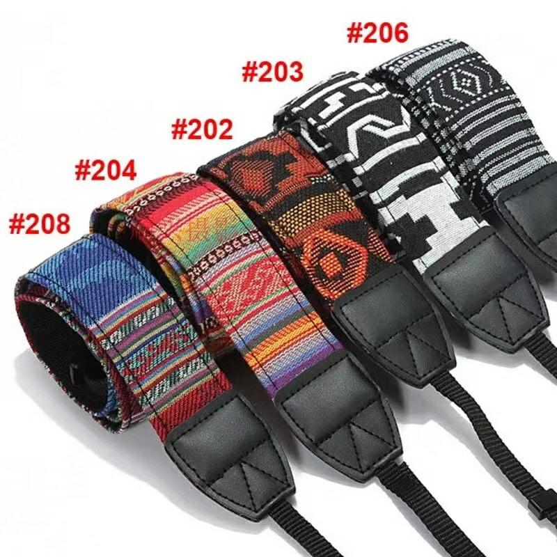 Vintage canvas adjustable camera shoulder neck strap sling belt Nikon Canon Sony Panasonic DSLR digital single-lens reflex ILDC cameras.