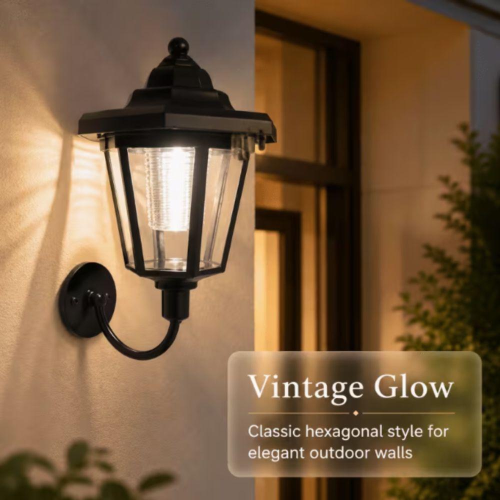 Waterproof Solar Wall Light Solar Energy LED Wall Lamp Modern Style Wall Sconce Yard Light