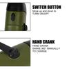Emergency Hand Crank Dynamo Rechargeable Solar Flashlight Power Bank LED Flashlight For Fishing Boating Hiking