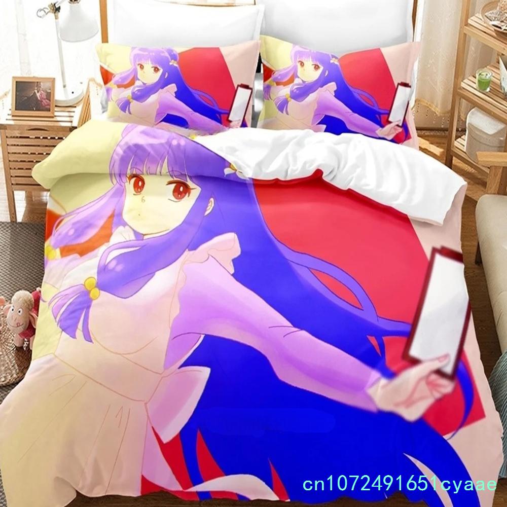 Постельное белье Ranma 1/2 Односпальный Полутораспальный Двуспальный Кинг-сайз Комплект постельного белья Взрослые Мальчики Спальня Наборы пододеяльников 3D-принт Аниме Комплект простыней