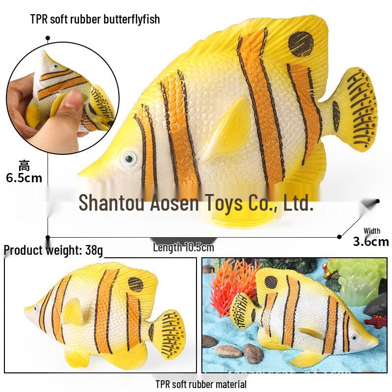 Kids' Ocean Animal Stress Relief Squeeze Toys - Crab, Octopus, Shark, Pufferfish, Dunkleosteus Models